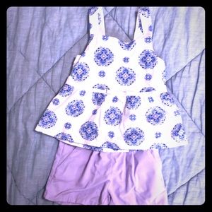 Janie and Jack top and shorts